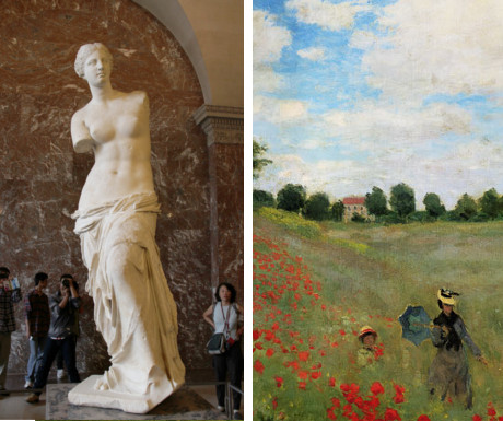 louvre-or-orsay-venus-de-milo-monet-poppies