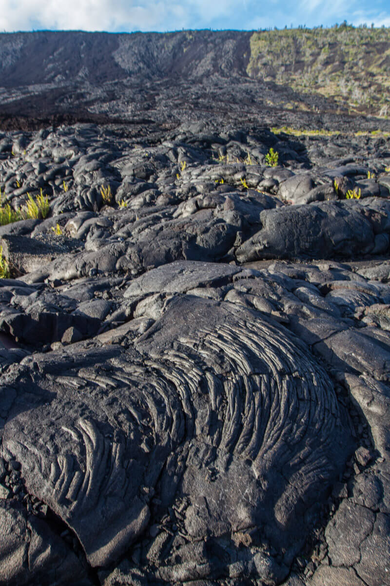 Where lava flowed down to the ocean - Volcanoes National Park, Hawaii