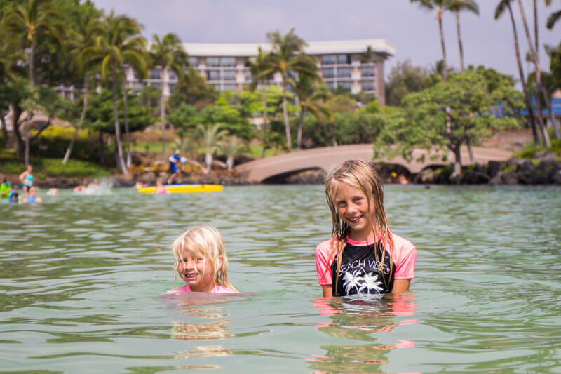 Lagoon swimming area at Hilton Waikoloa Village - Hawaii