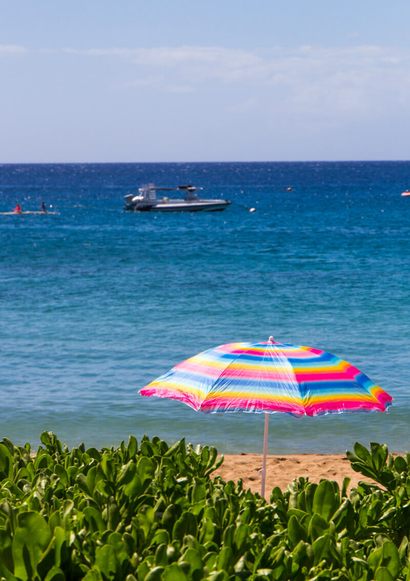 Kaanapali Beach on the island of Maui in Hawaii