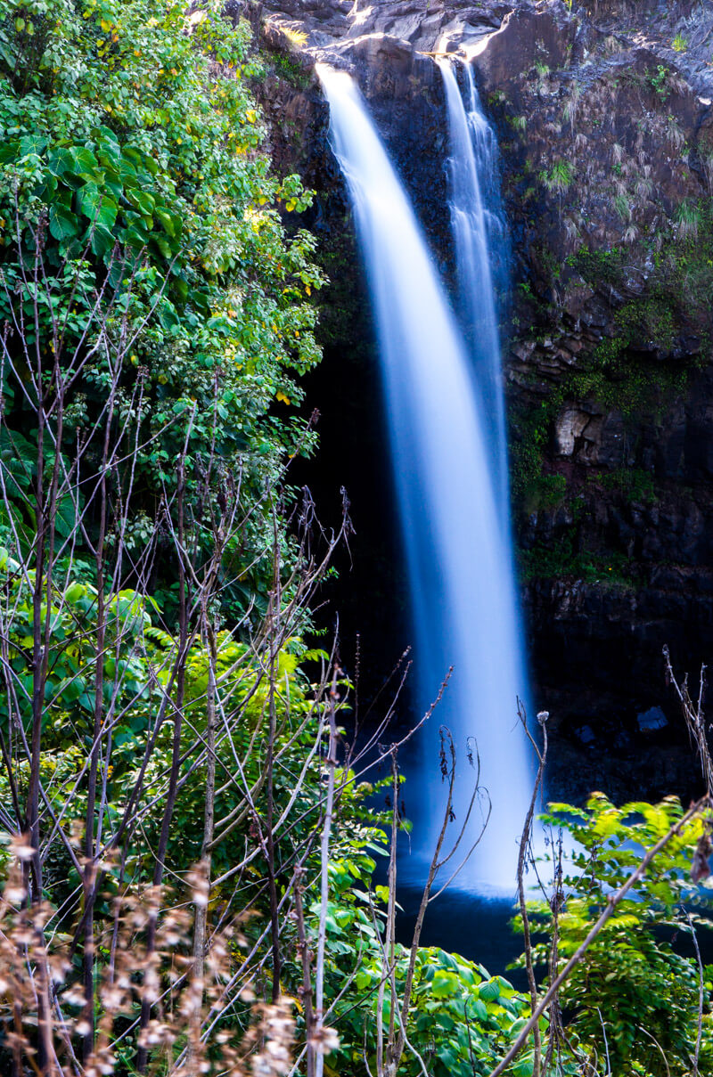 Rainbow Falls in Wailuku State Park on the Big Island of Hawaii