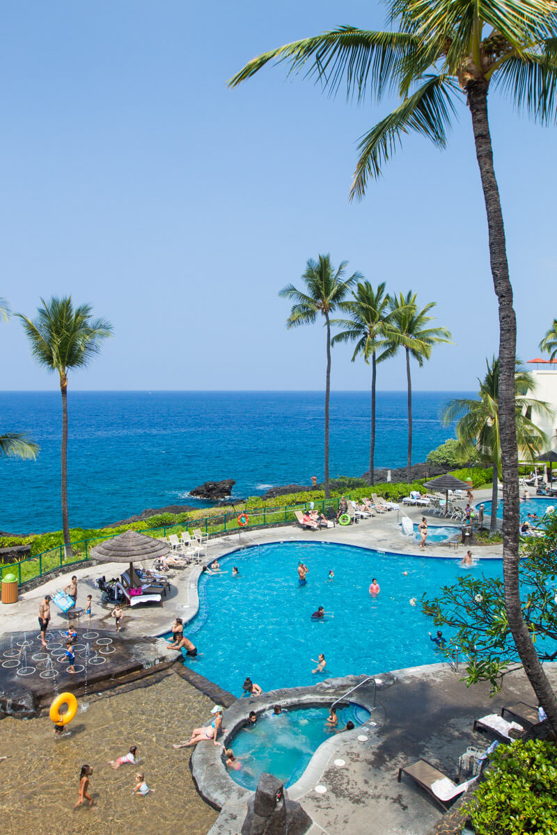 Pool at Sheraton Kona overlooking Keauhou Bay - Big Island Hawaii