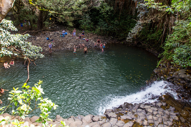 Swimming hole at Twin Falls along the Road to Hana in Maui, Hawaii