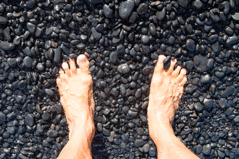 Waianapanapa (black sand beach) on the Road to Hana in Maui, Hawaii