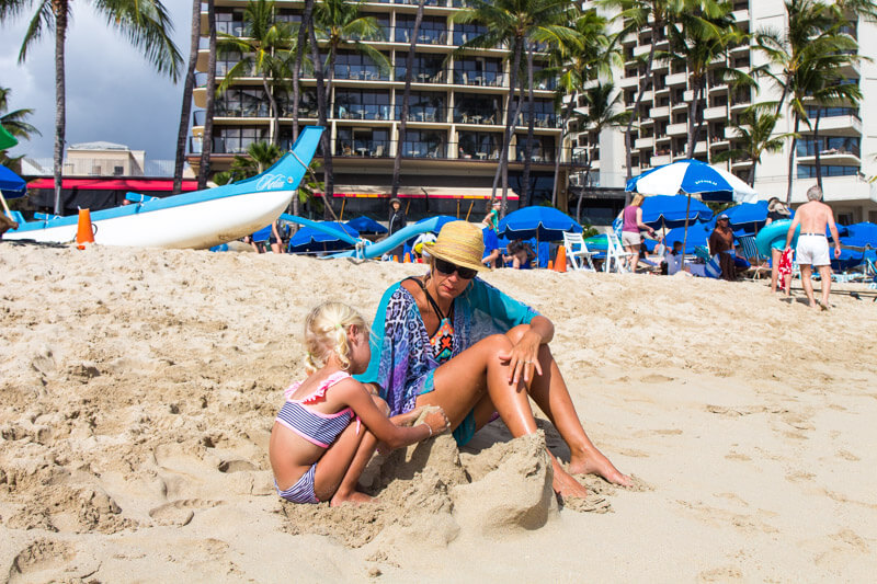 Waikiki Beach - one of the best things to do in Hawaii with kids