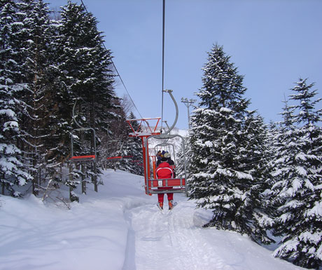 Ski lift in Niseko, Japan