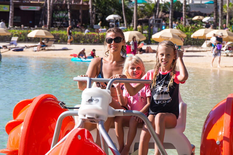 The lagoon at Hilton Hawaiian Village - one of the best things to do in Hawaii with kids