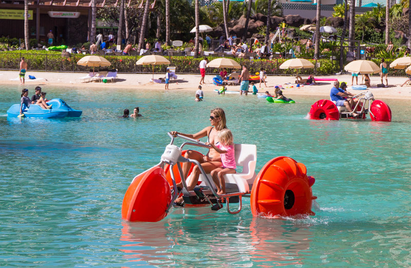 The lagoon at Hilton Hawaiian Village - one of the best things to do in Hawaii with kids