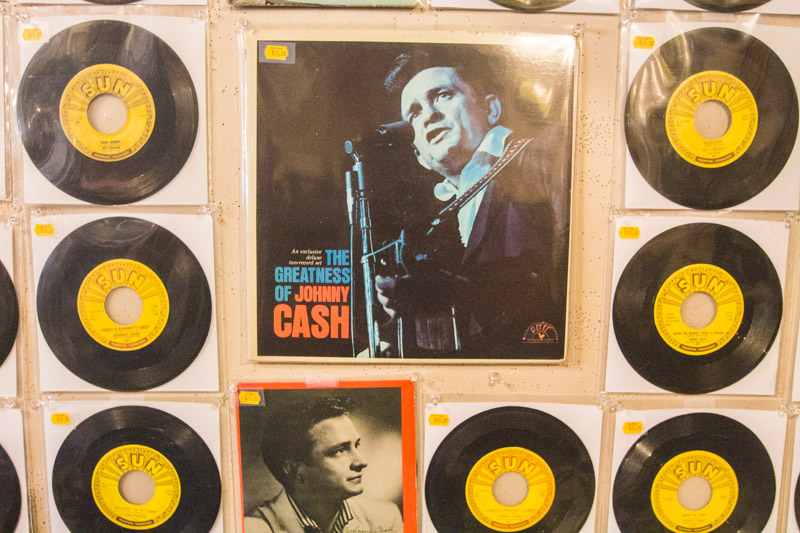 Johnny Cash inside the Sun Studio Tour in Memphis, Tennessee