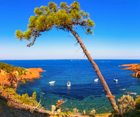 The Esterel coast in the south of France