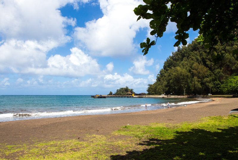 Hana Bay - the end of the Road to Hana drive in Maui, Hawaii