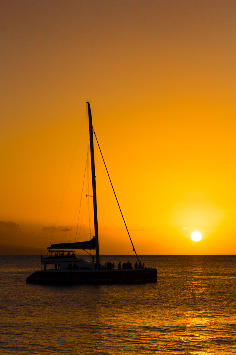 Sunset at Kaanapali Beach in Maui, Hawaii