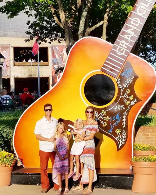 Family photo before the Grand Ole Opry Show in Nashville, Tennessee