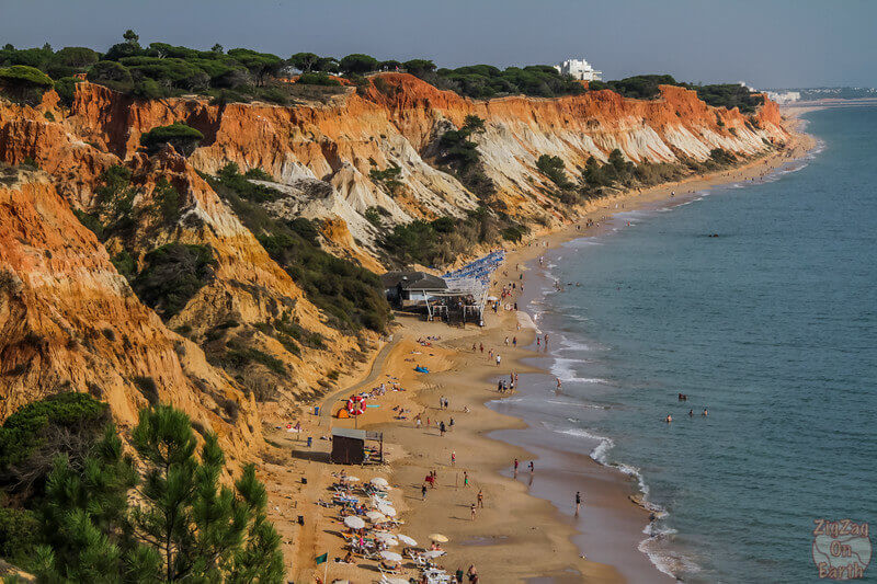 Praia da Falesia is another great beach to visit in Algarve because of all the beautiful colors