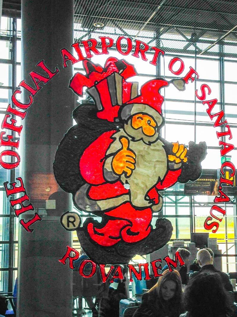 Arriving at the official airport of Santa Claus in Rovaniemi, Finland