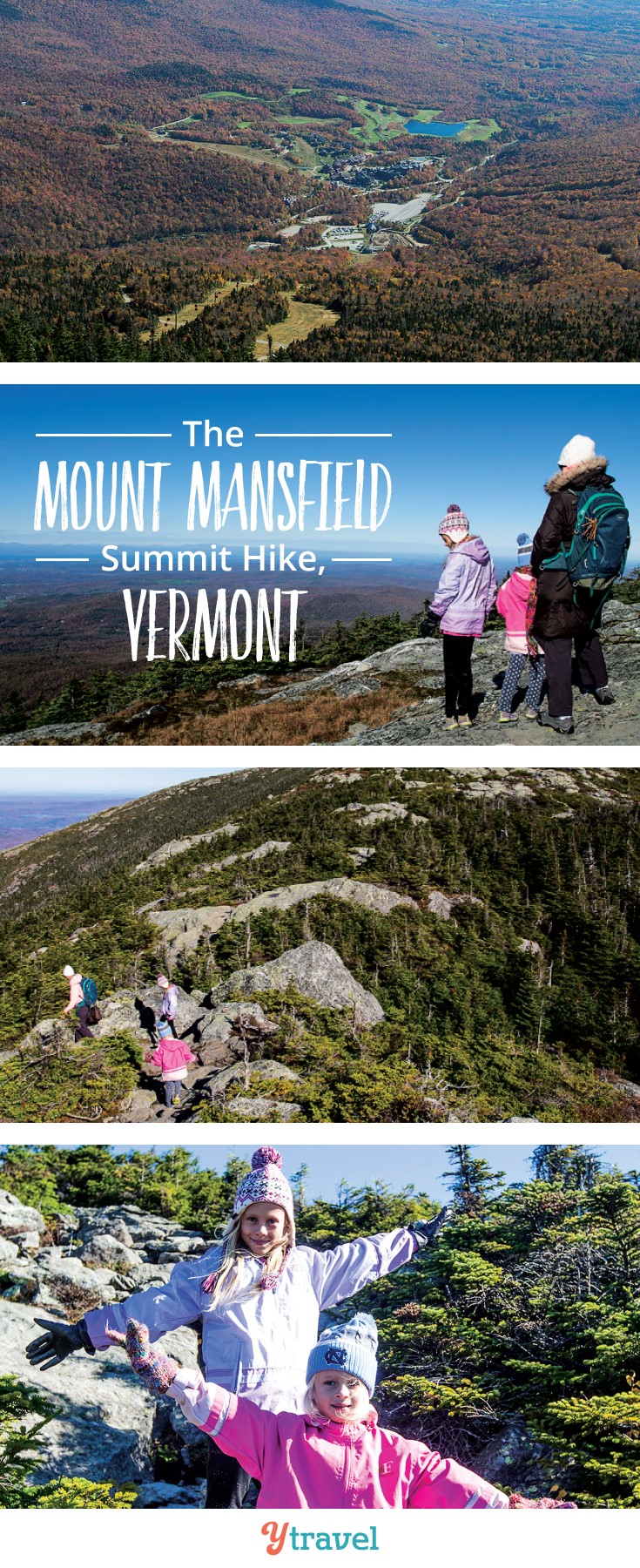 Not sure if there is a family friendly hike in Mount Mansfield in Vermont? Your kids will love this ridge walk to the summit of Mt Mansfield in Stowe. Epic 360 views #Familytravel #Vermont #NewEngland #hikes #MountMansfield #Stowe