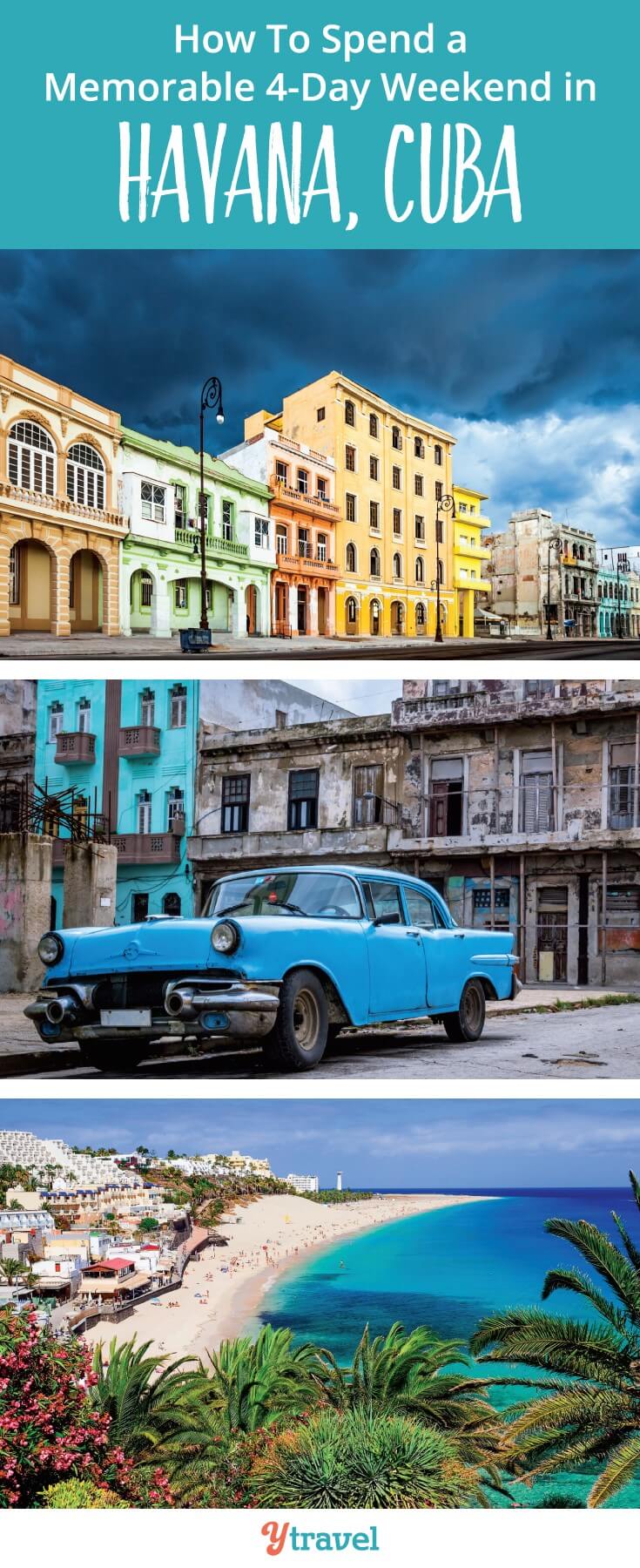 How to spend a 4 day weekend in Havana Cuba. What a great idea to visit Cuba for a weekend. It's so easy to do from the USA.. at the moment. Quick before you can no longer go!