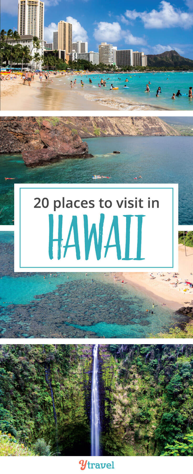 Places to visit in Hawaii. Going to Hawaii is always a good idea, especially if you want to escape the cold of winter in North America. Check out these 20 places to visit in Hawaii for your next vacation.