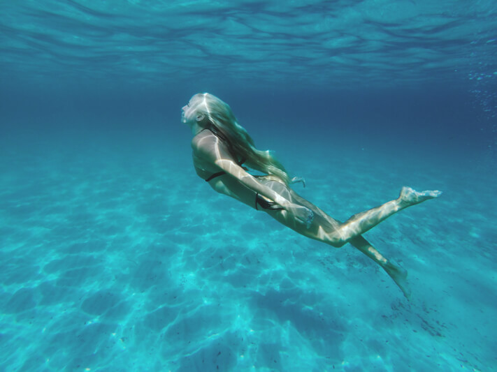 Underwater in Mondello, Sicily 