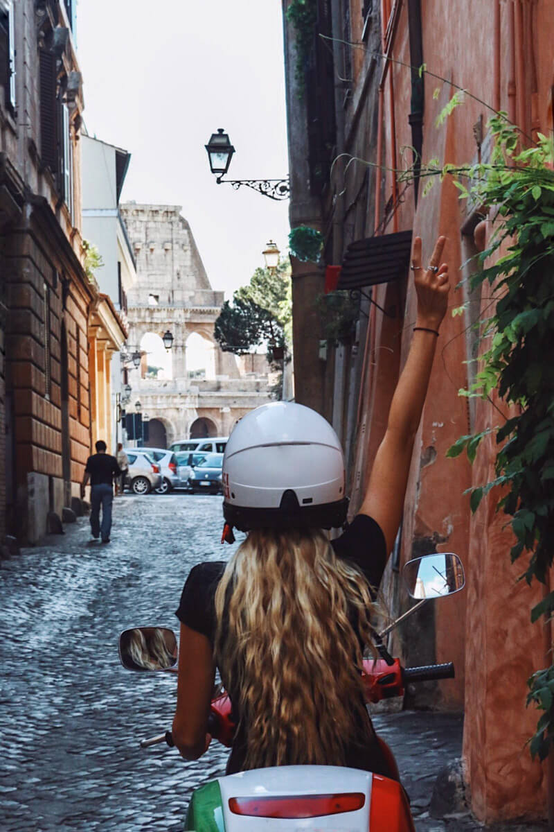 When you visit Rome on your Italy vacation, get around like the locals on a Vespa! 