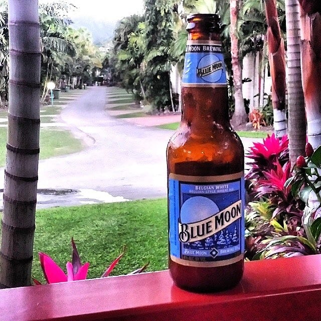 A bottle of beer on a table