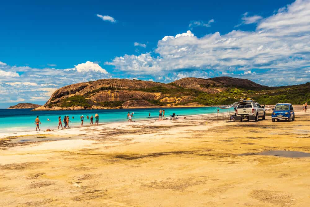 cars on beach at hellfire bay