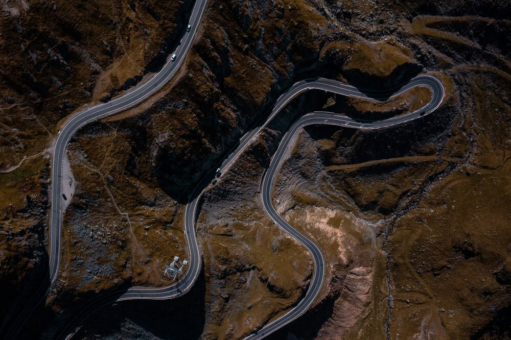 winding road Transfagarasan Highway