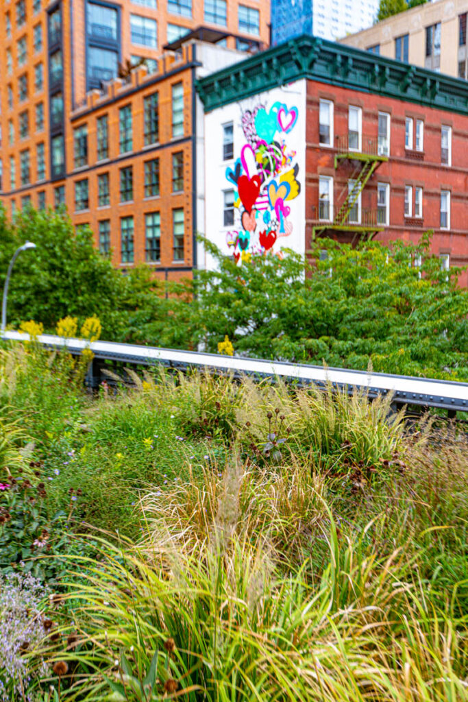 mural on building along the highline