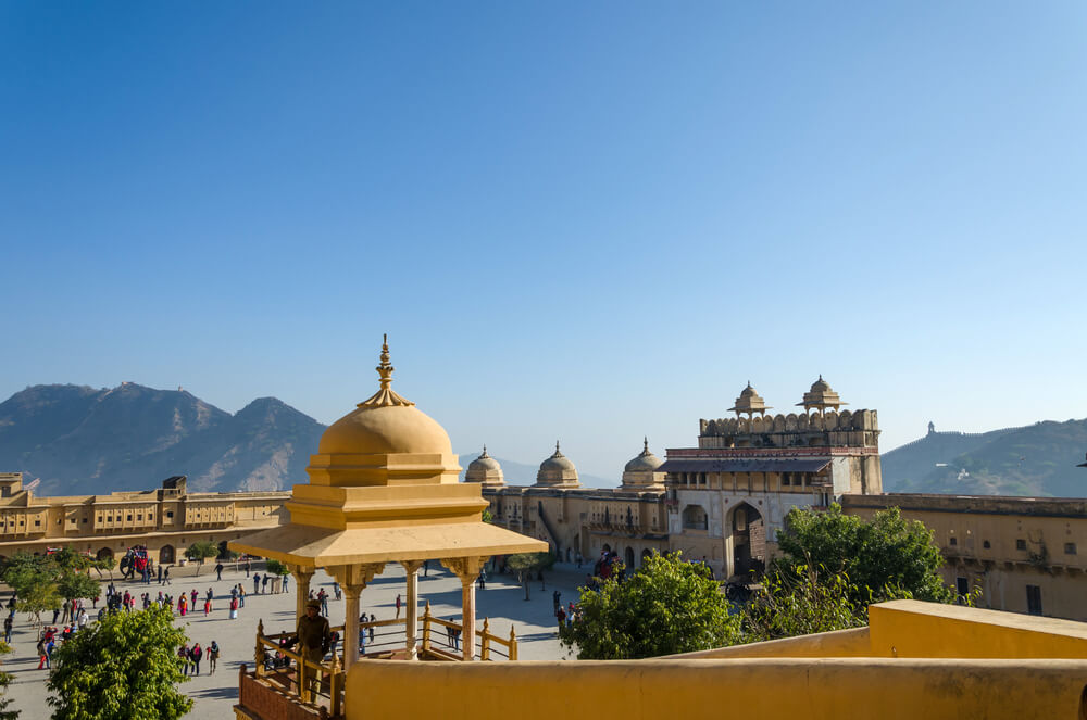 courtyard of temple in india