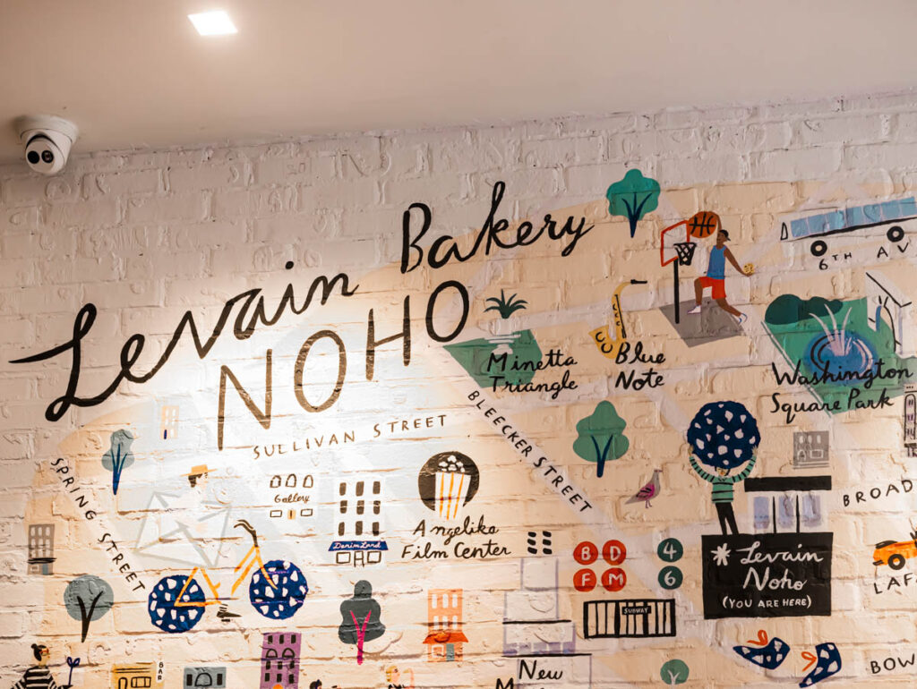 levain bakery mural of greenwich