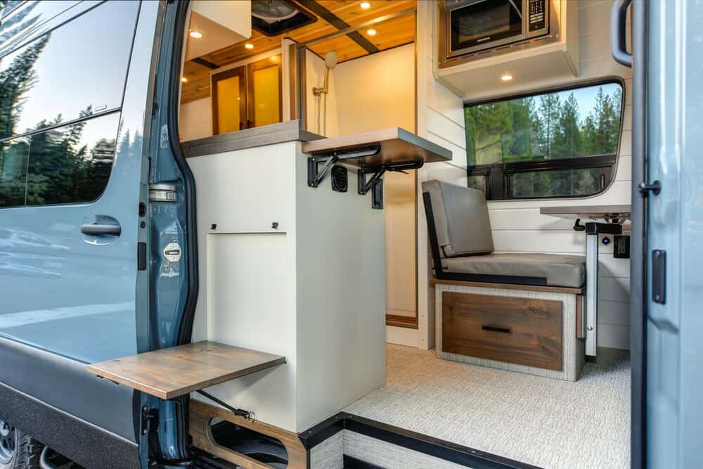 inside of camper van