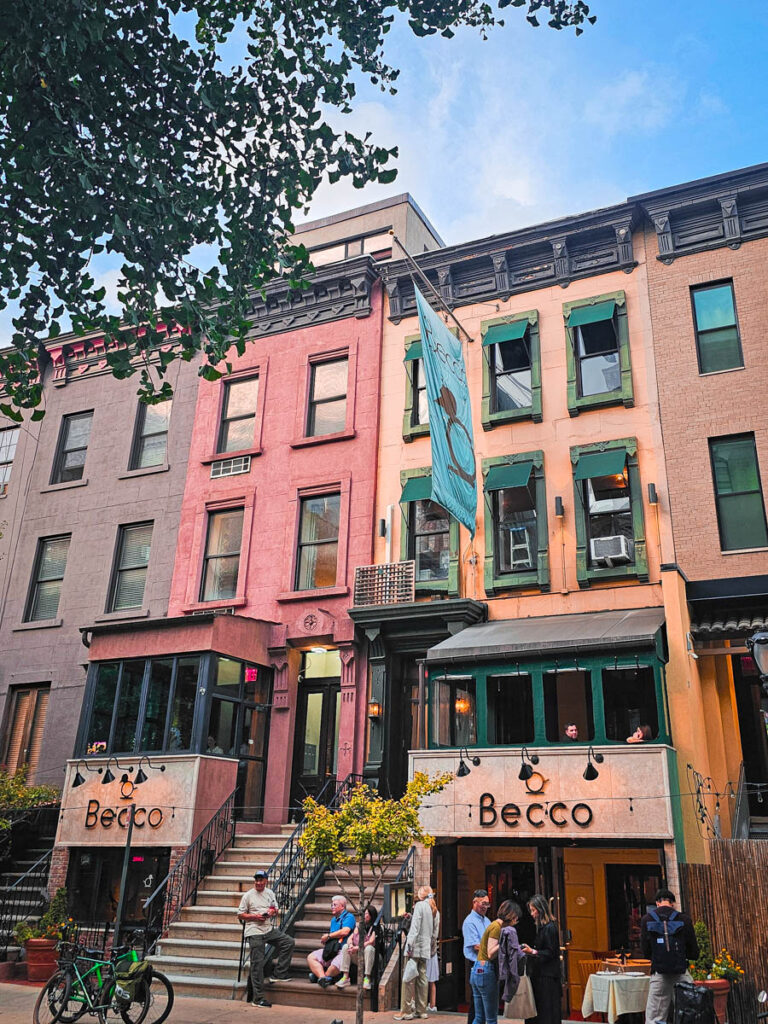 colorful buildings on restaurant row