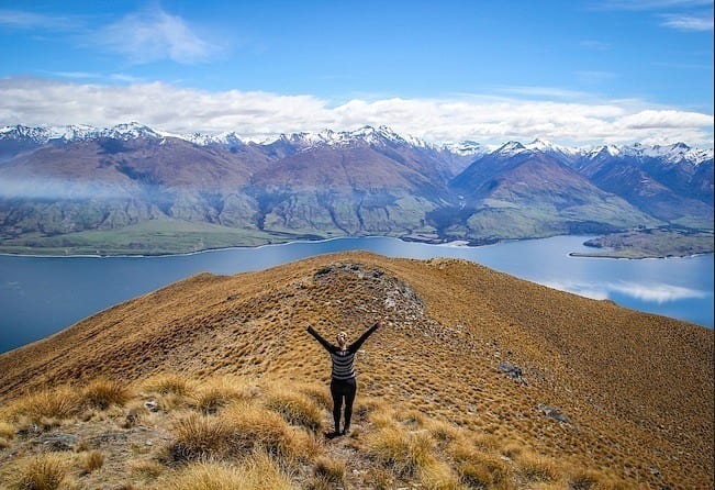 person overlooking Wanaka, 