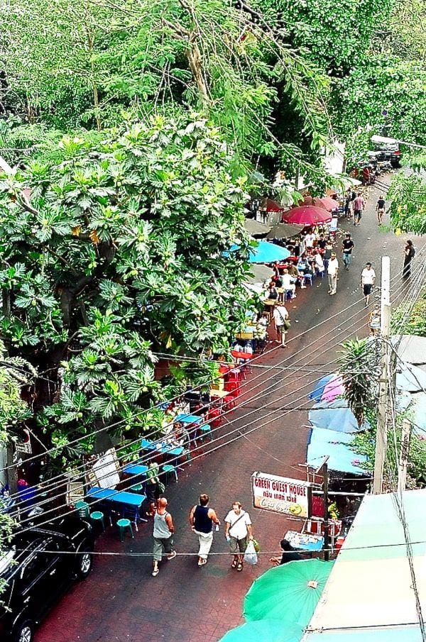 aerial shot of soi rambuttri