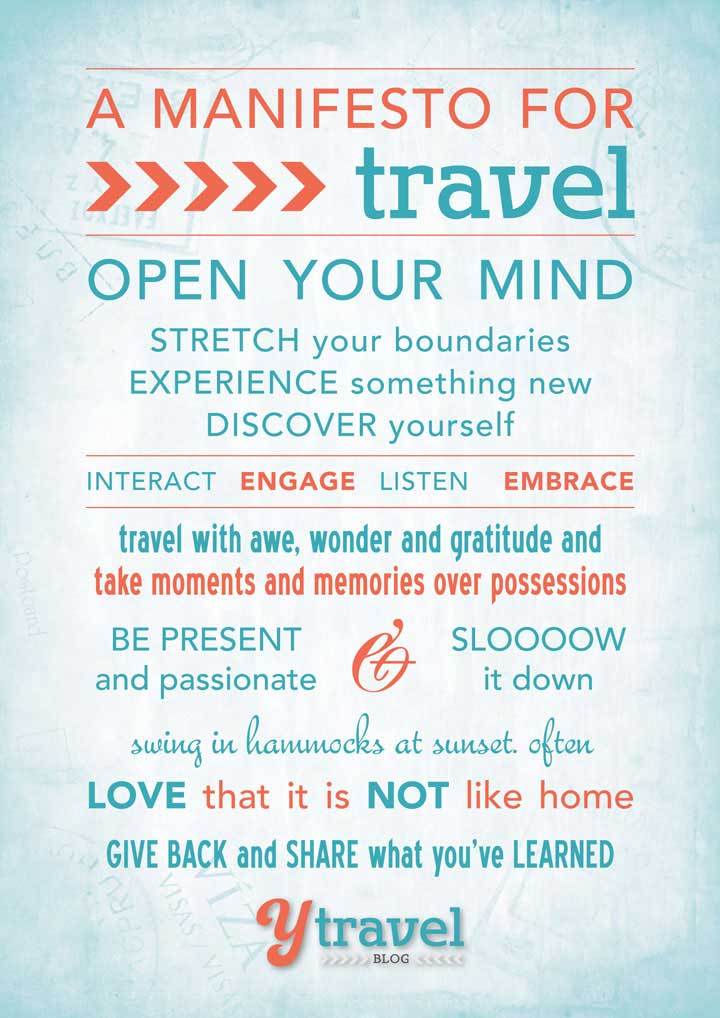 Our Travel Manifesto -