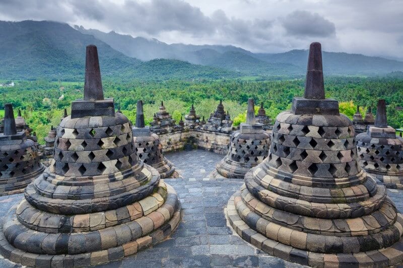 bell shaped scluptures of temple