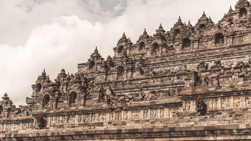 facade of brobudur temple