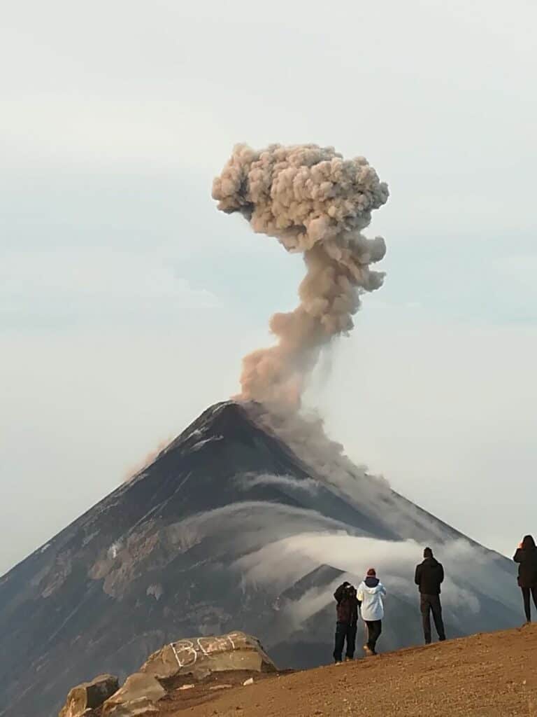 Fuego erupting in Guatemala, views from Acatenango