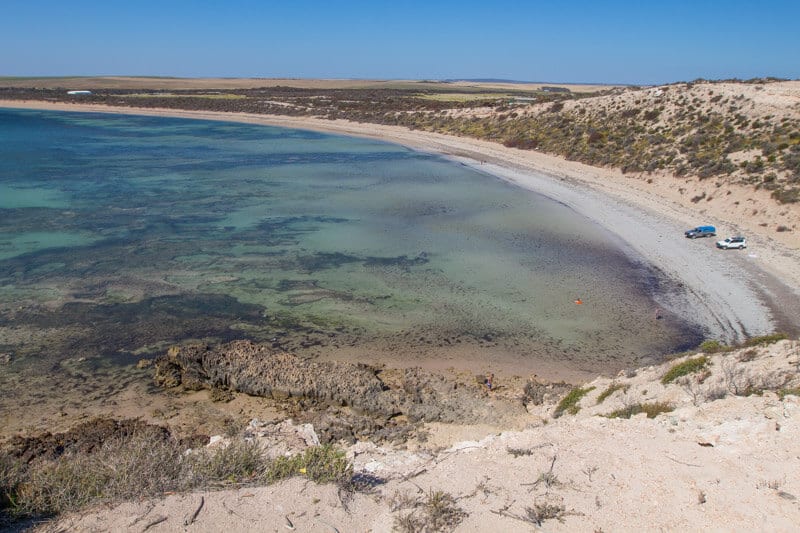 overview of the beach