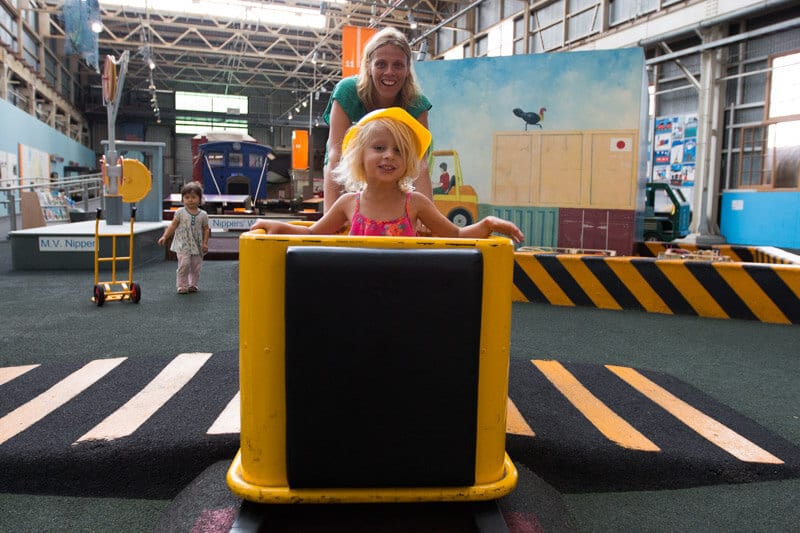 kids playing at Ipswich Railway Museum