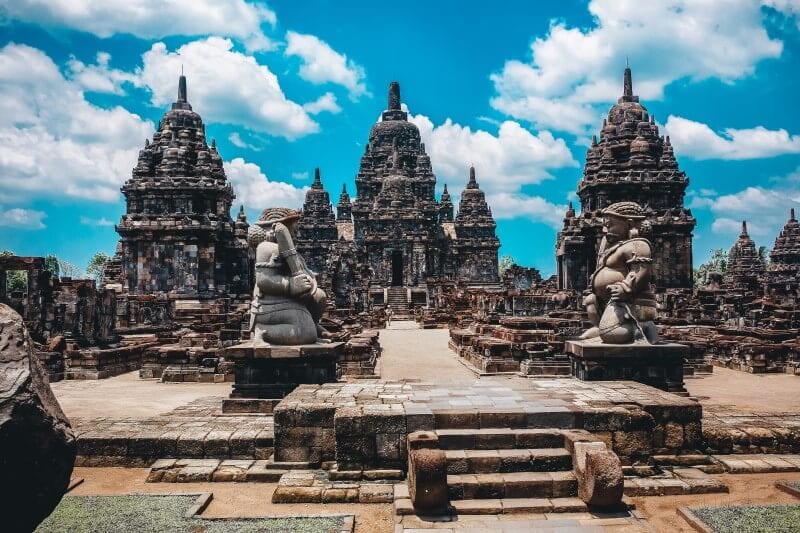 statues of Prambanan temple yogyakarta 