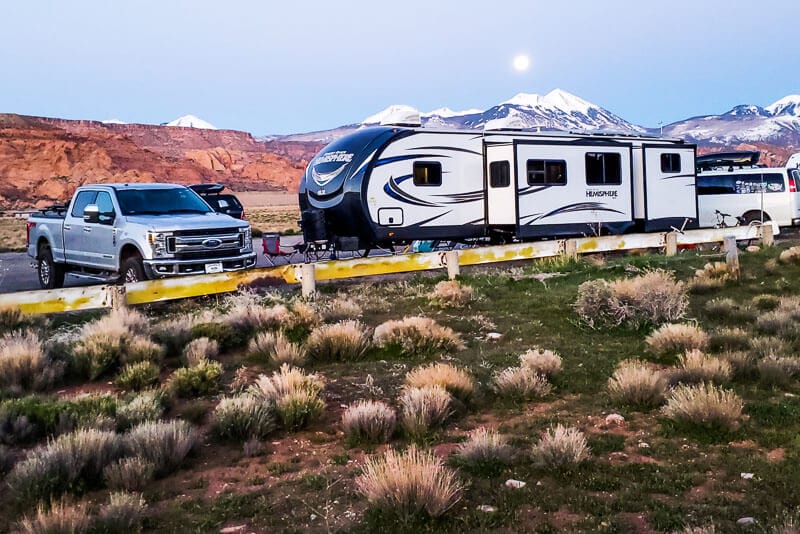 RVs Boondocking Airport Strip Moab