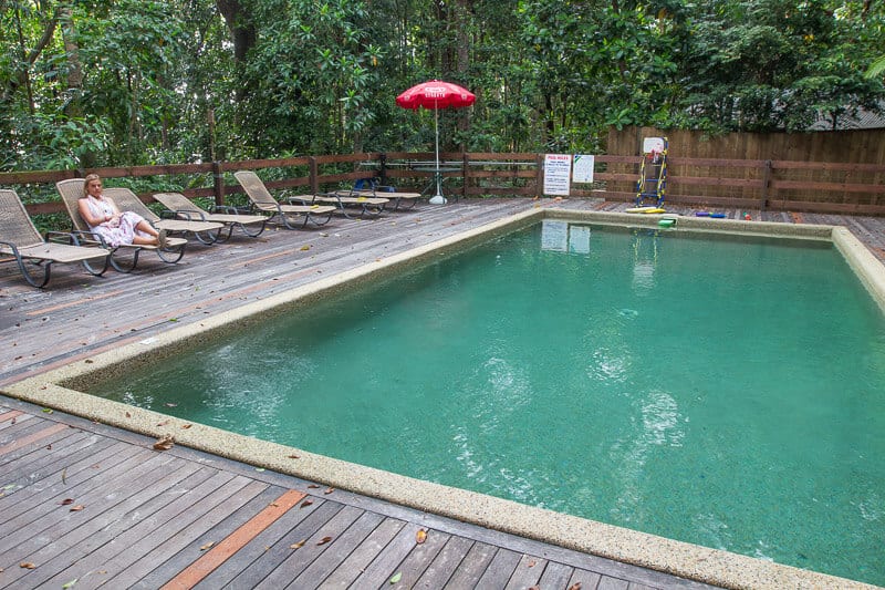 swimming pool at Cape Trib Beach House -