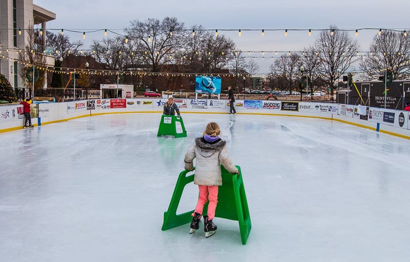 young girl ice skating huntsville