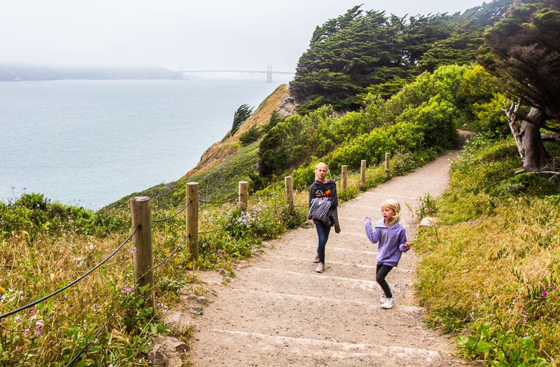 kids on lands end walking trail