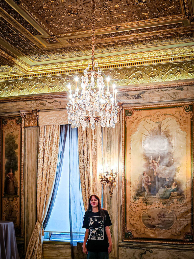 girl posing in lotte palace ballroom