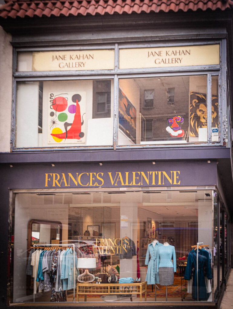 frances valentine storefront on madison ave