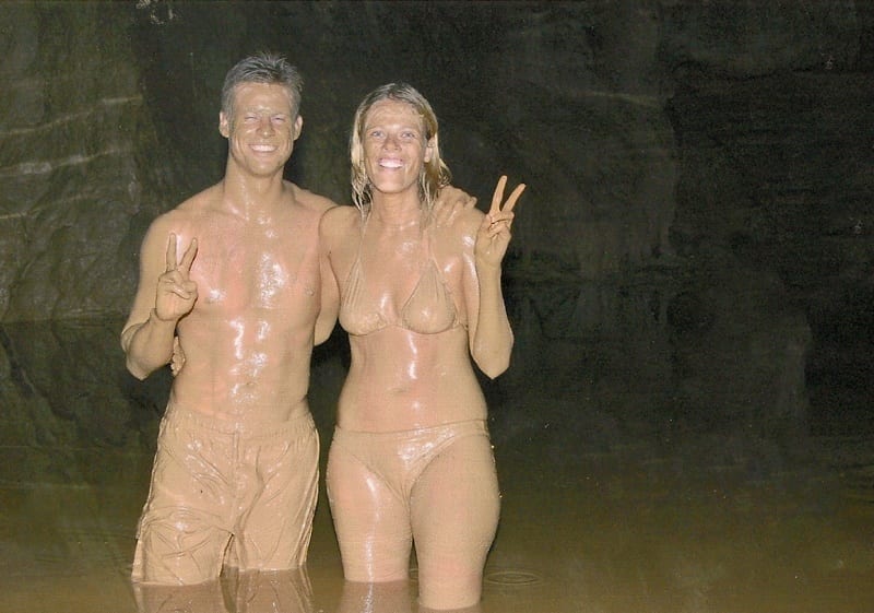 couple having a mud bath yangshao China