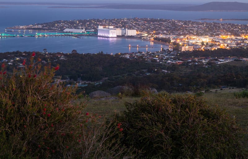 View of Port Lincoln in South Australia from Winters Hill Lookout