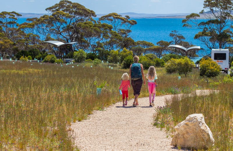 people walking on a trail